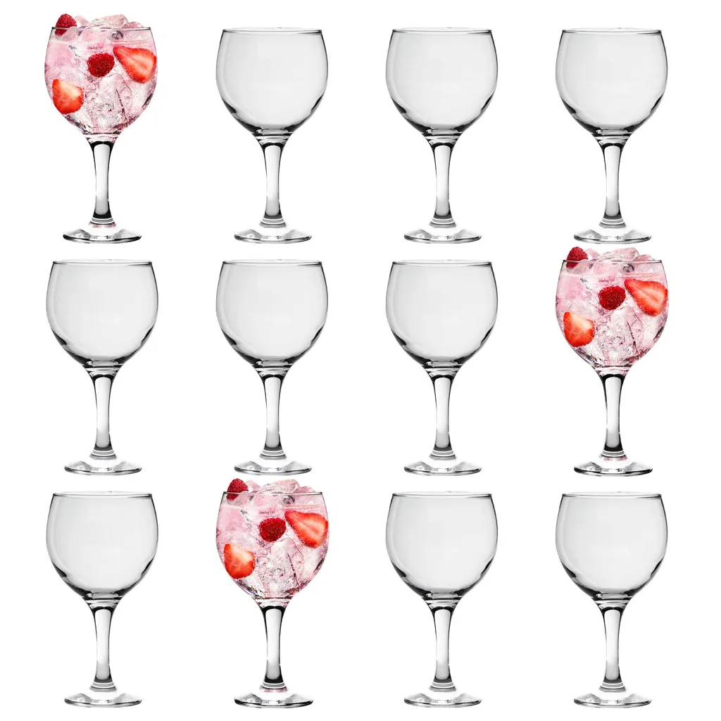 12x Misket 645ml Gin-Gläser - Groß Glas Langer Stiel Wein Cocktail Ballon Copa Trinken Geschenkbox-Set - by LAV